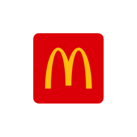 Logo von McDonald's: Rote Fläche mit gelbem, stilisiertem "M".